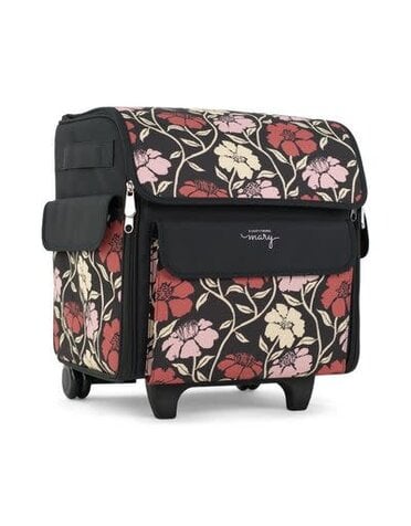 Everything Mary Valise pour sujeteuse motif floral ( Serger Machine Rolling Tote Black & Floral ) Précommande