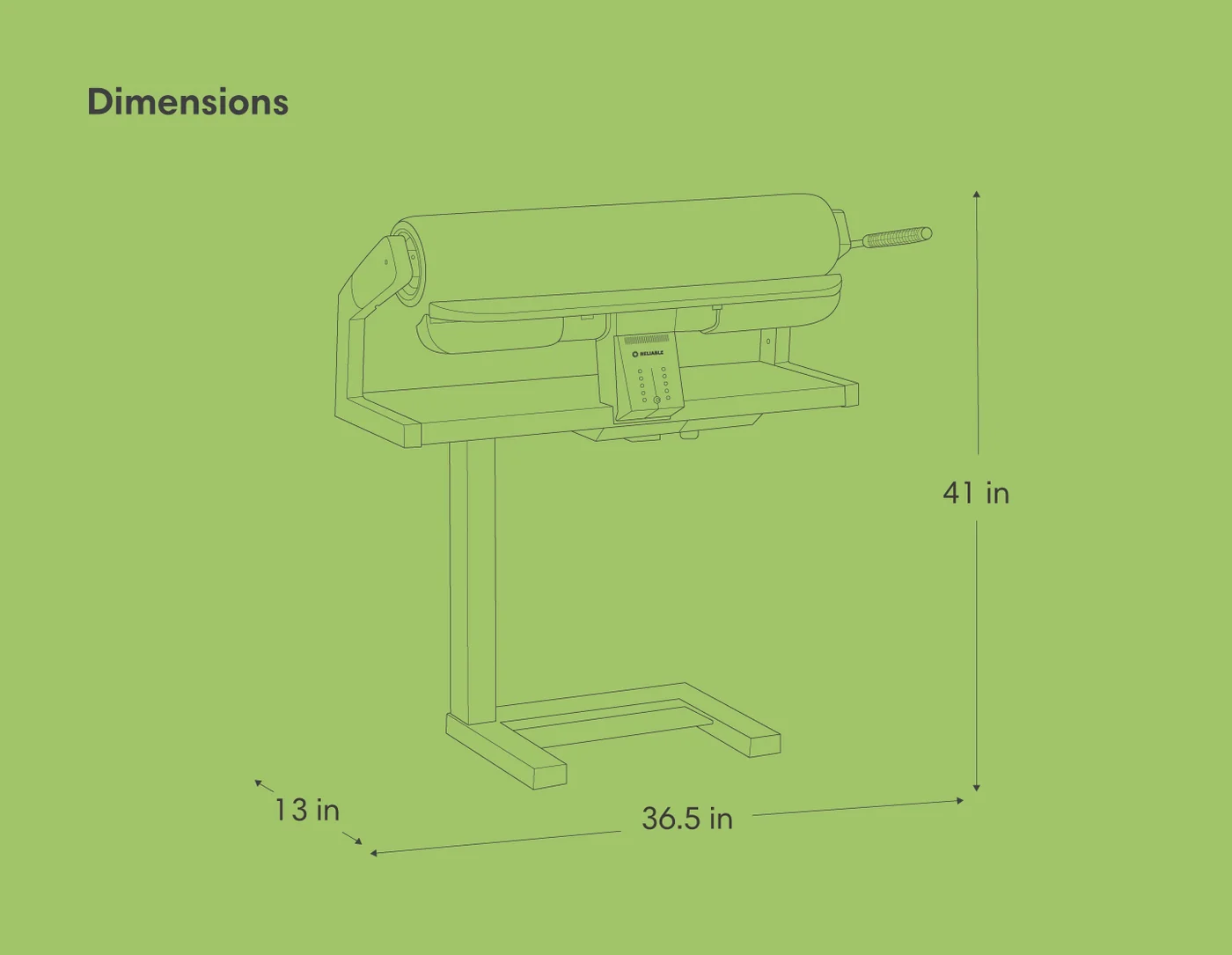 Reliable Presse à vapeur rotative avec générateur de vapeur Verve 100SR