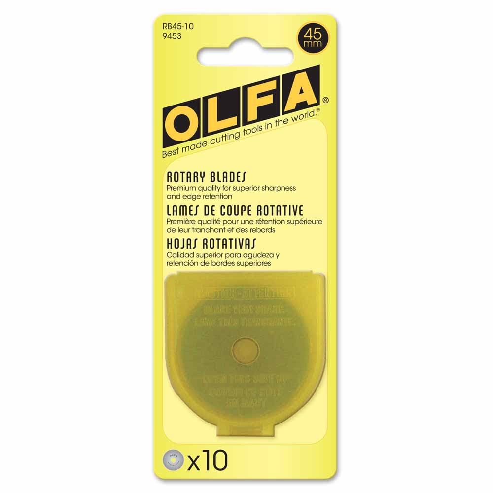 Olfa OLFA RB45-10 - Tungsten Tool Steel Rotary Blade 45mm - 10pc
