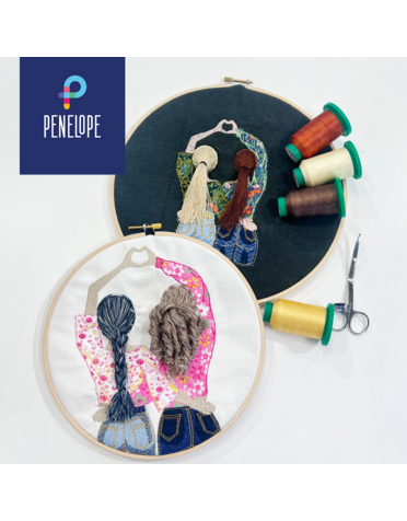 Technique de fils flottants – Des cheveux en broderie : textures et volumes