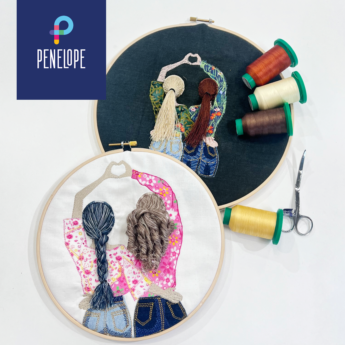 Technique de fils flottants – Des cheveux en broderie : textures et volumes