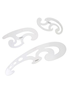 Bohin France BOHIN Règles recourbées - 3 morceaux en plastique