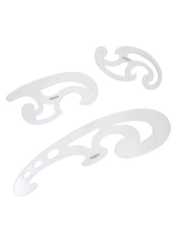 Bohin France BOHIN Règles recourbées - 3 morceaux en plastique