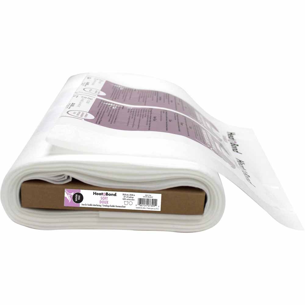 HeatnBond Entoilage thermocollant tissé HEATNBOND - blanc doux - 55.8cm x 22.8m (22″ x 25v.)