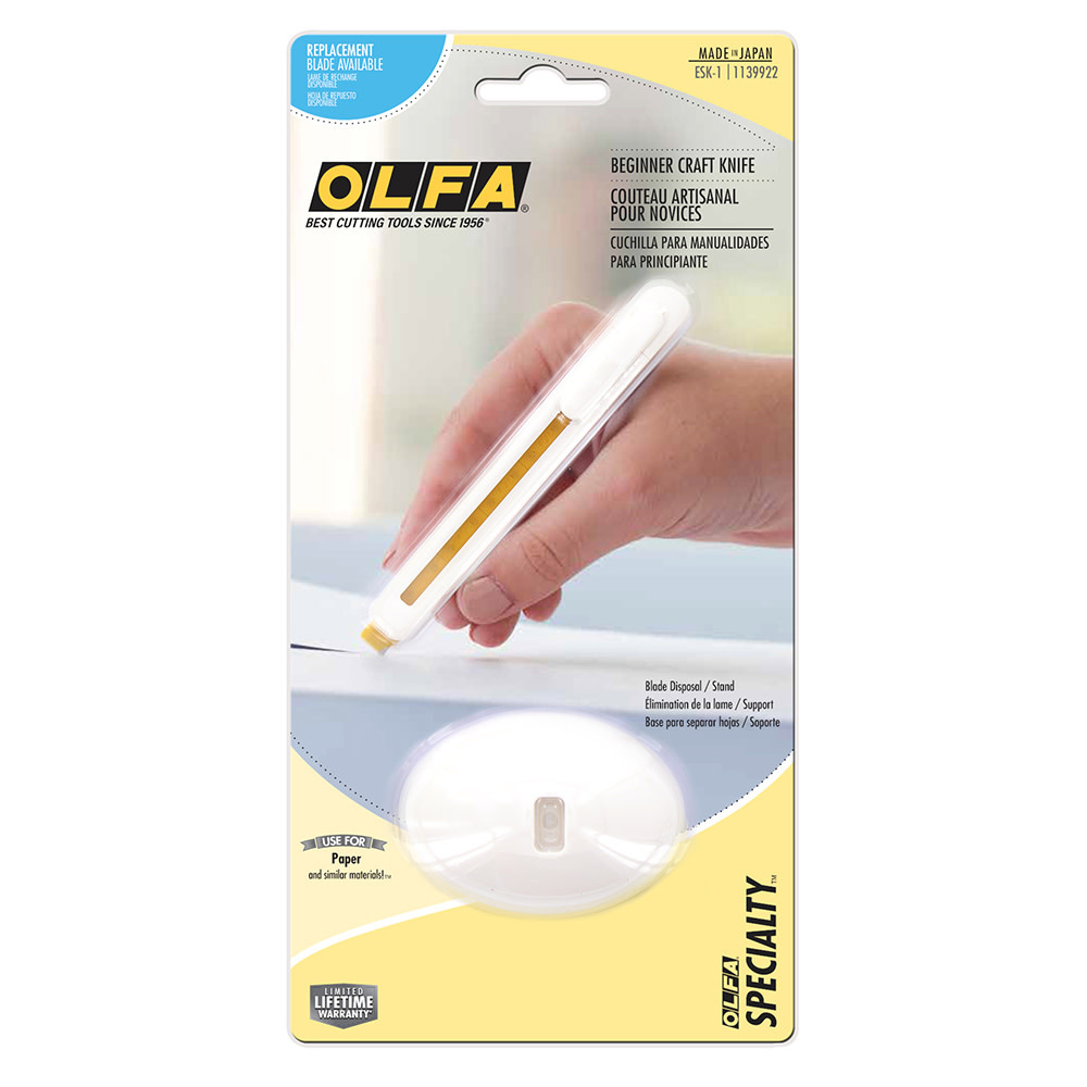 Olfa OLFA ESK-1 - Couteau d'artisanat pour débutant avec support