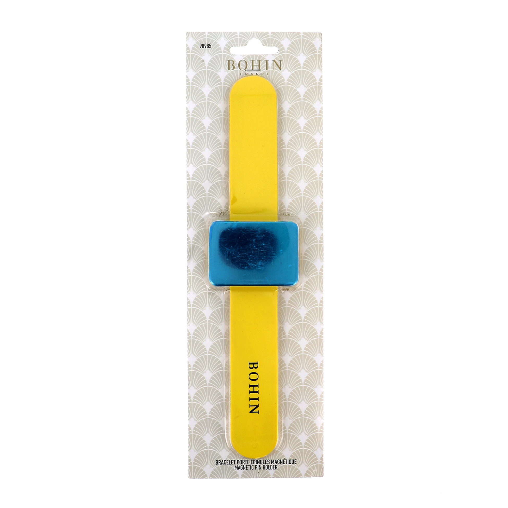 Bohin France BOHIN Bracelet-coussin d'épingles magnétique - Jaune - sous bulle