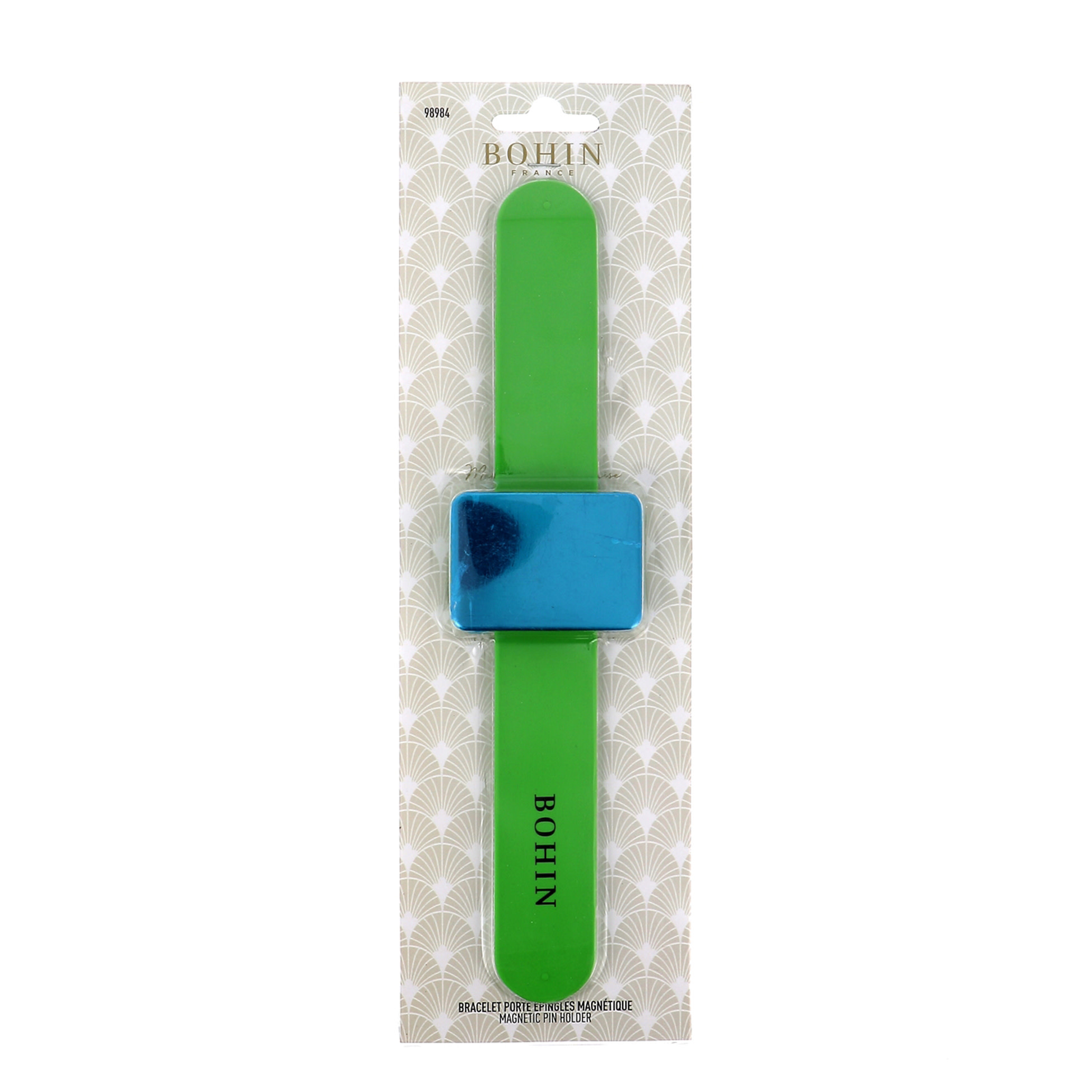 Bohin France BOHIN Bracelet-coussin d'épingles magnétique - Vert - sous bulle