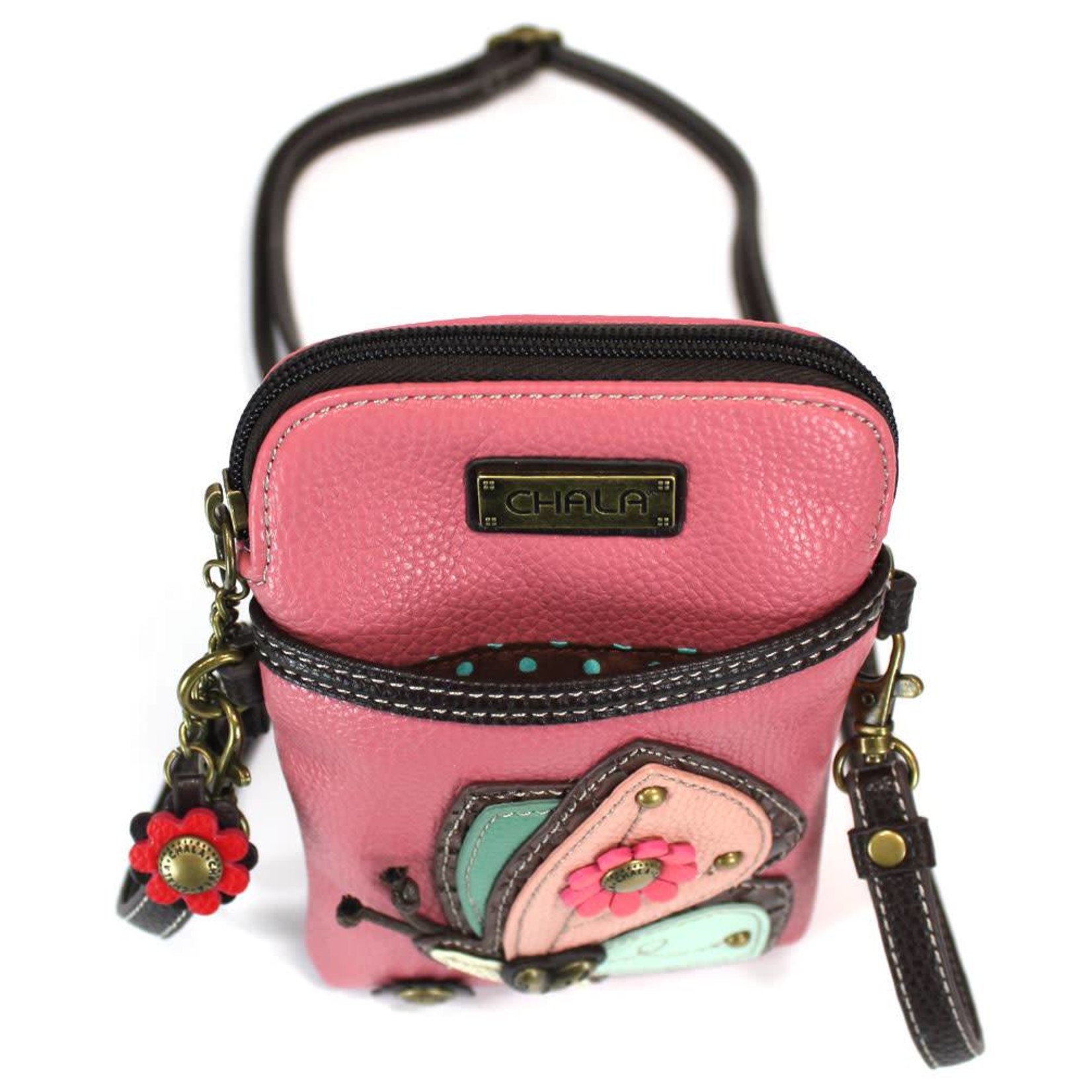 Chala Cell Phone Crossbody - Butterfly Pink