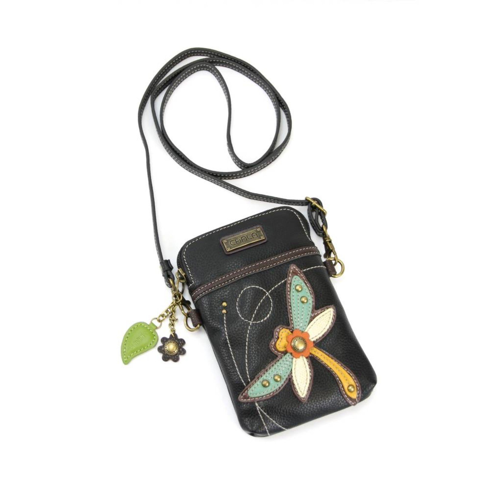 Chala Cell Phone Crossbody - Dragonfly Black