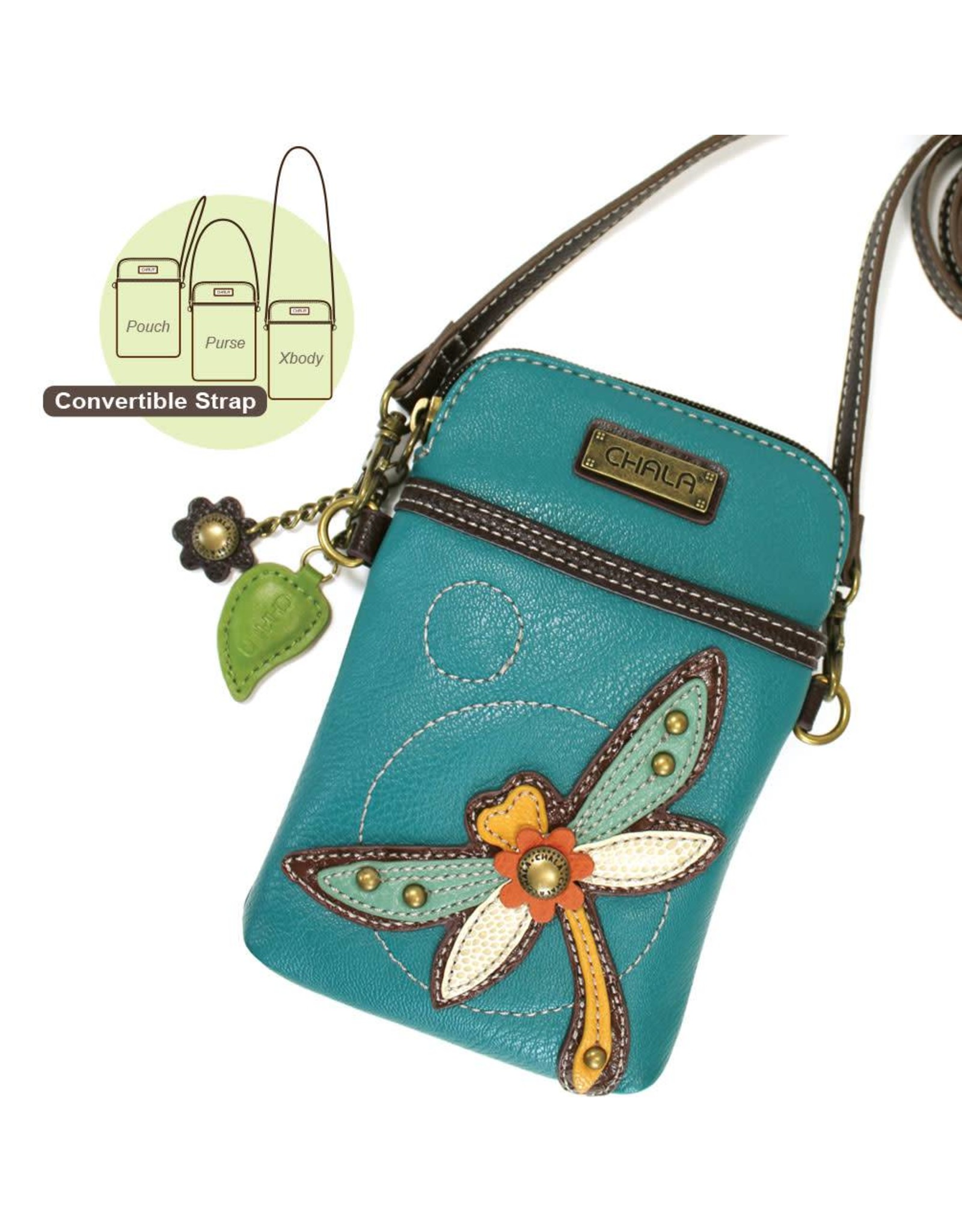 9 Color options Chala Crossbody with Charming Dragonfly Keychain
