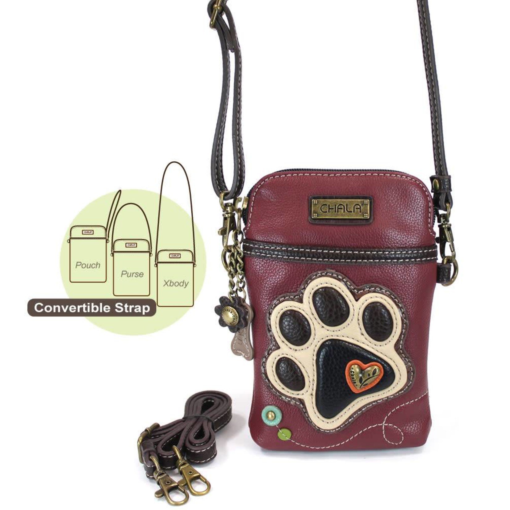 Chala 827RT9 ROOSTER Burgundy Crossbody Cell Phone Purse – Panterra Gallery