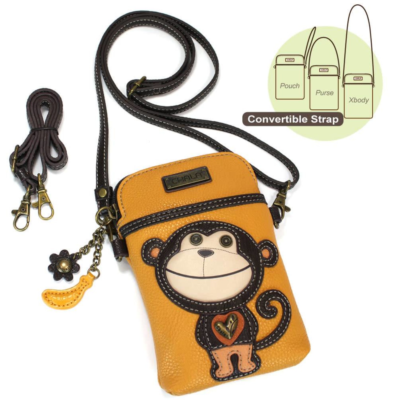 Chala Cell Phone Crossbody Monkey - The Handbag Store