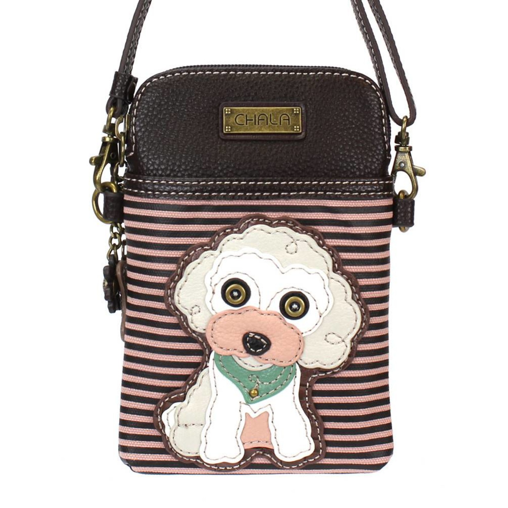 Chala Cell Phone Crossbody Poodle Stripe