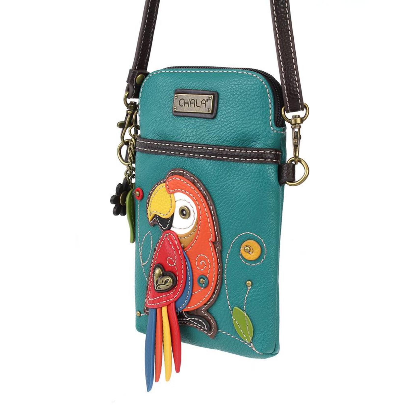 Chala Cell Phone Crossbody Red Parrot