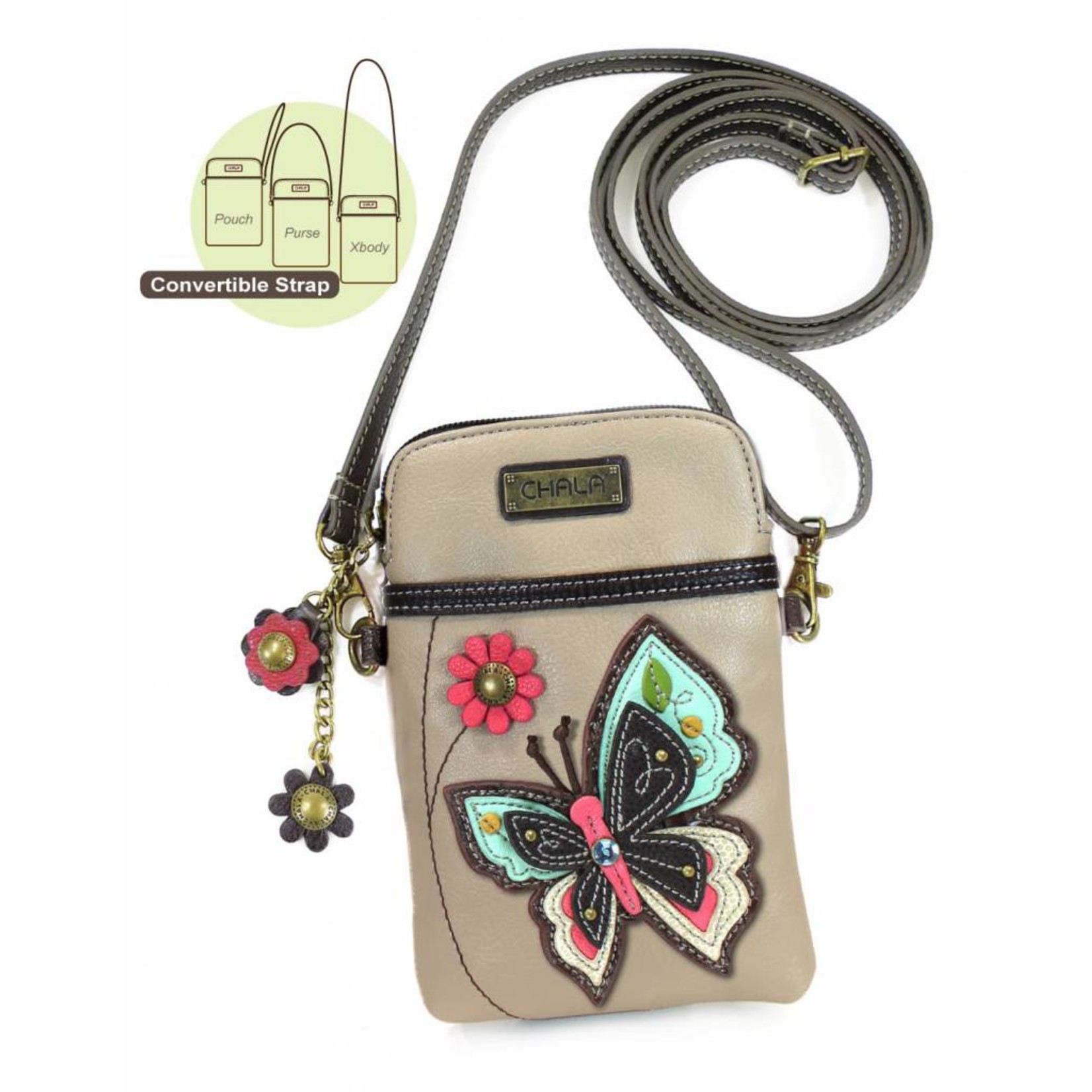 Chala Cell Phone Crossbody New Butterfly Ivory