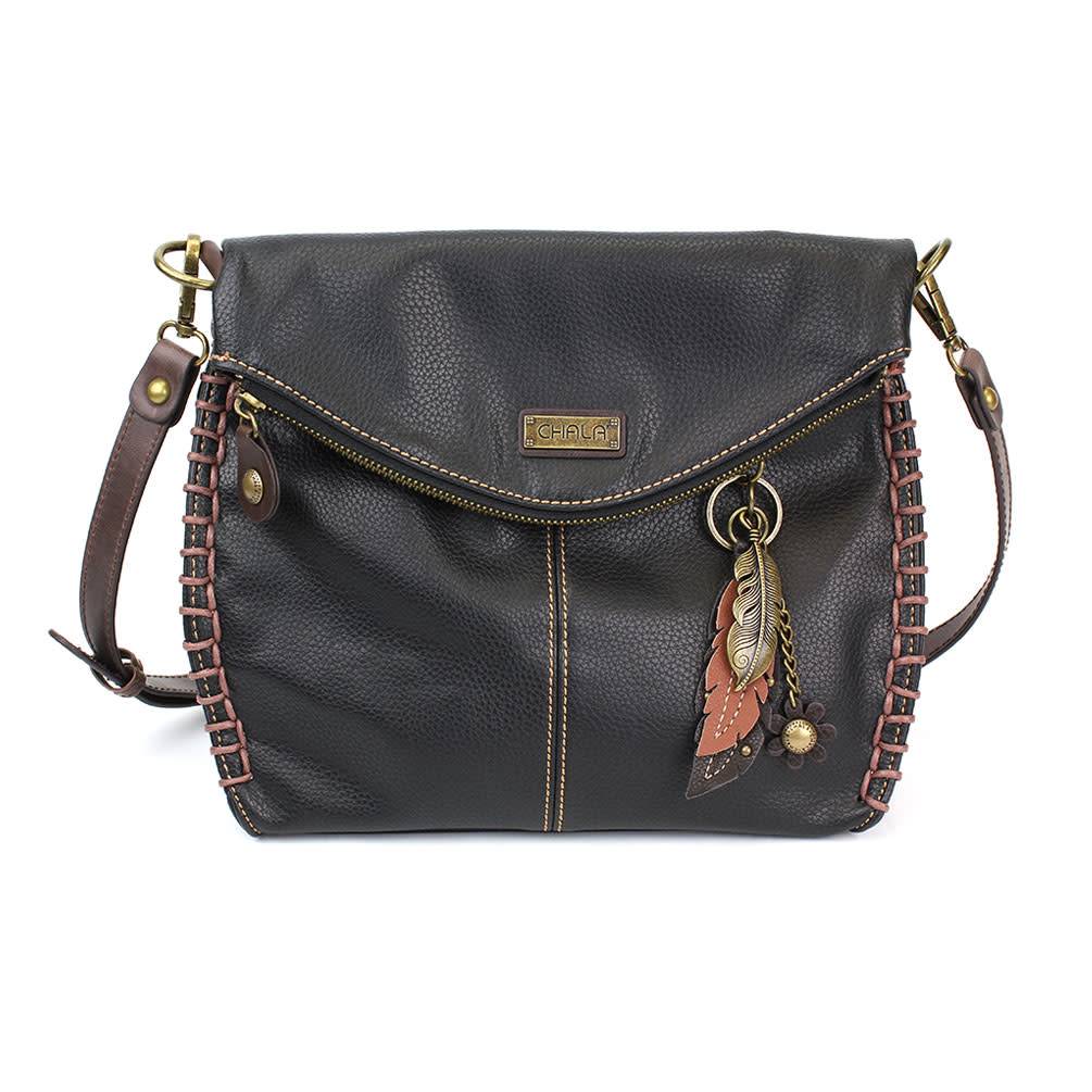 black feather bag