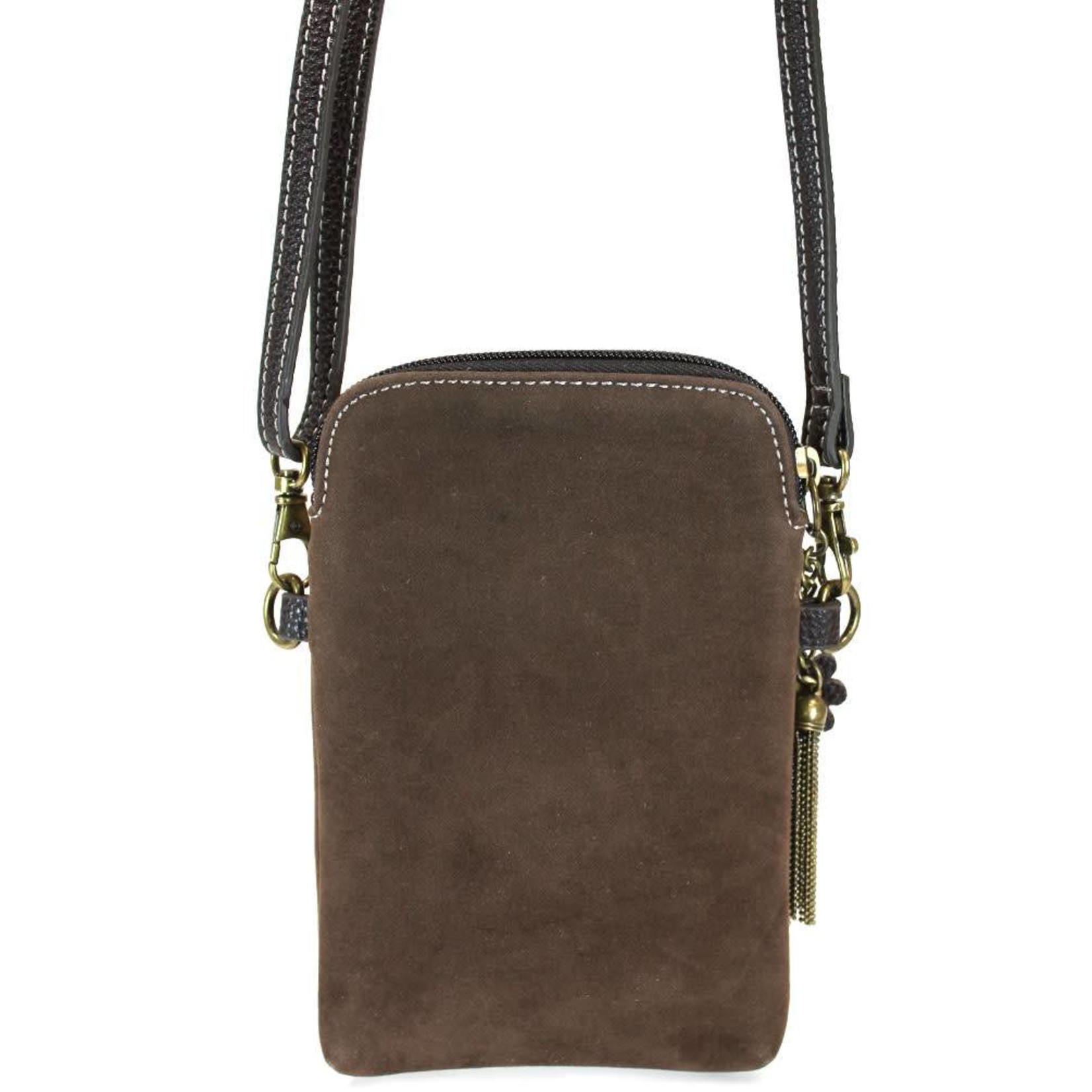 Chala Dazzled Cell Phone Crossbody Dark Brown Starburst