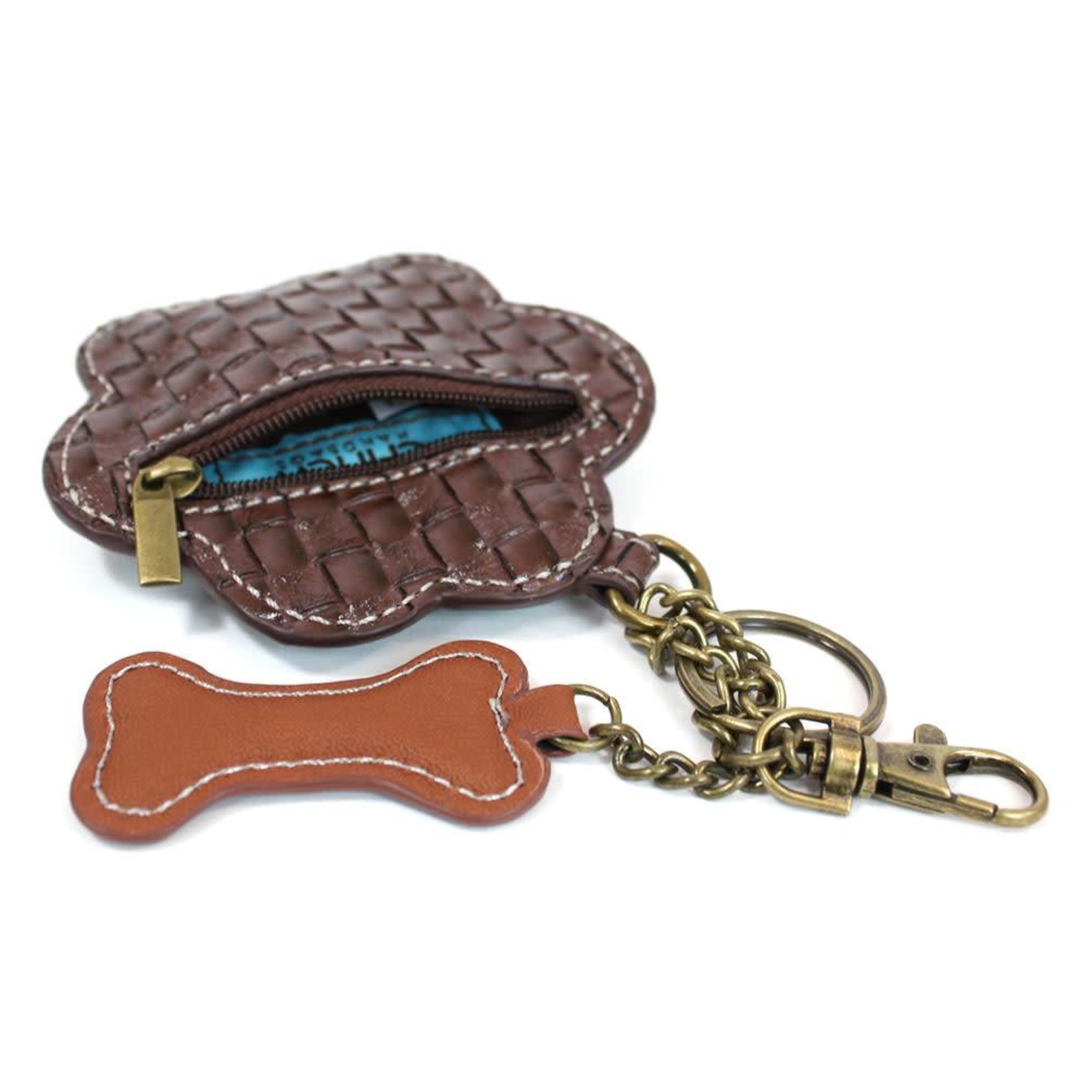Chala Key Fob - Paw Print Teal
