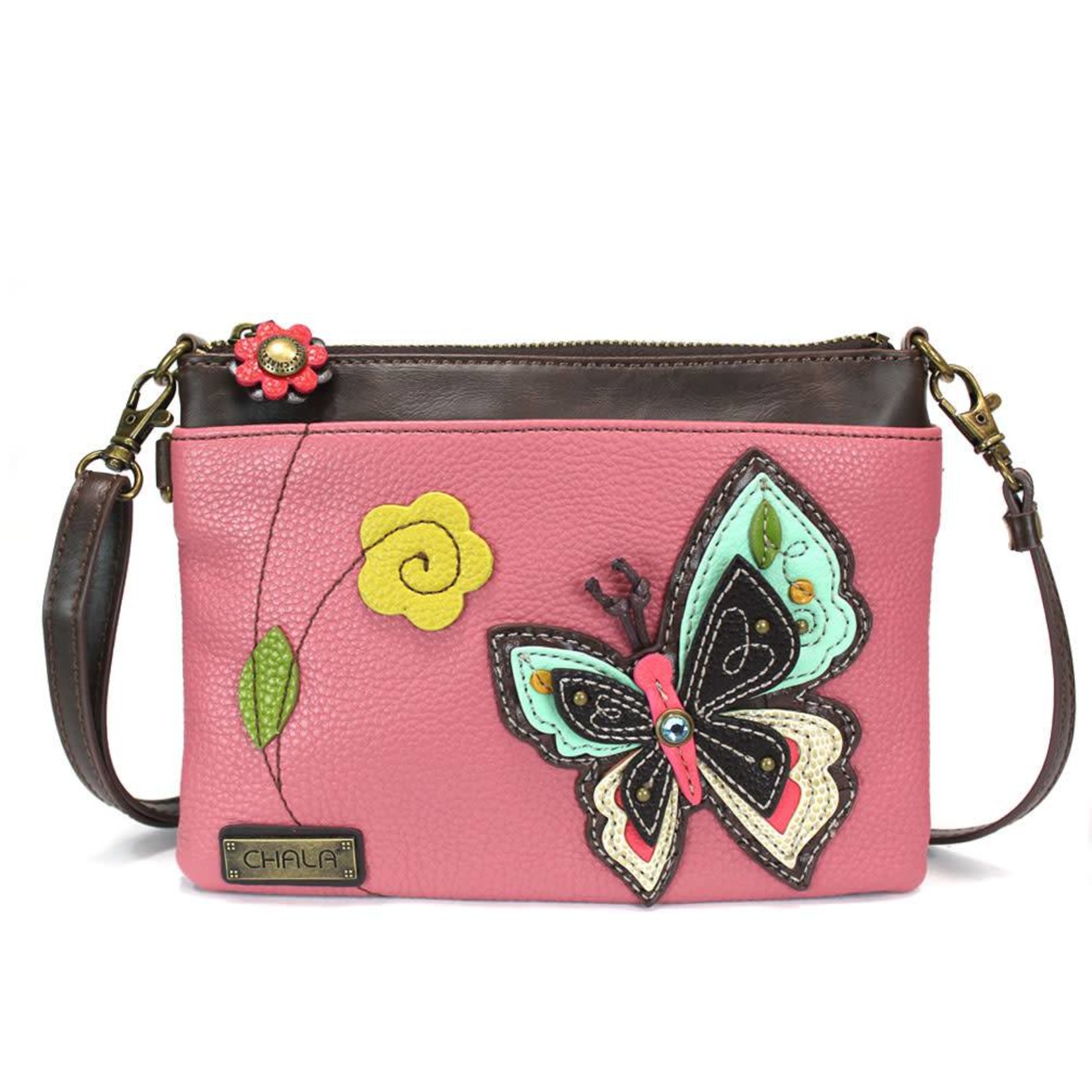 Floral Butterfly Wristlet - Pink