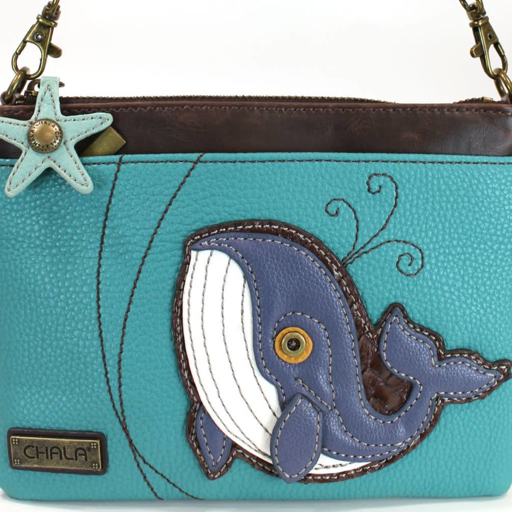 Turquoise Chala Mini Crossbody Whale Bag