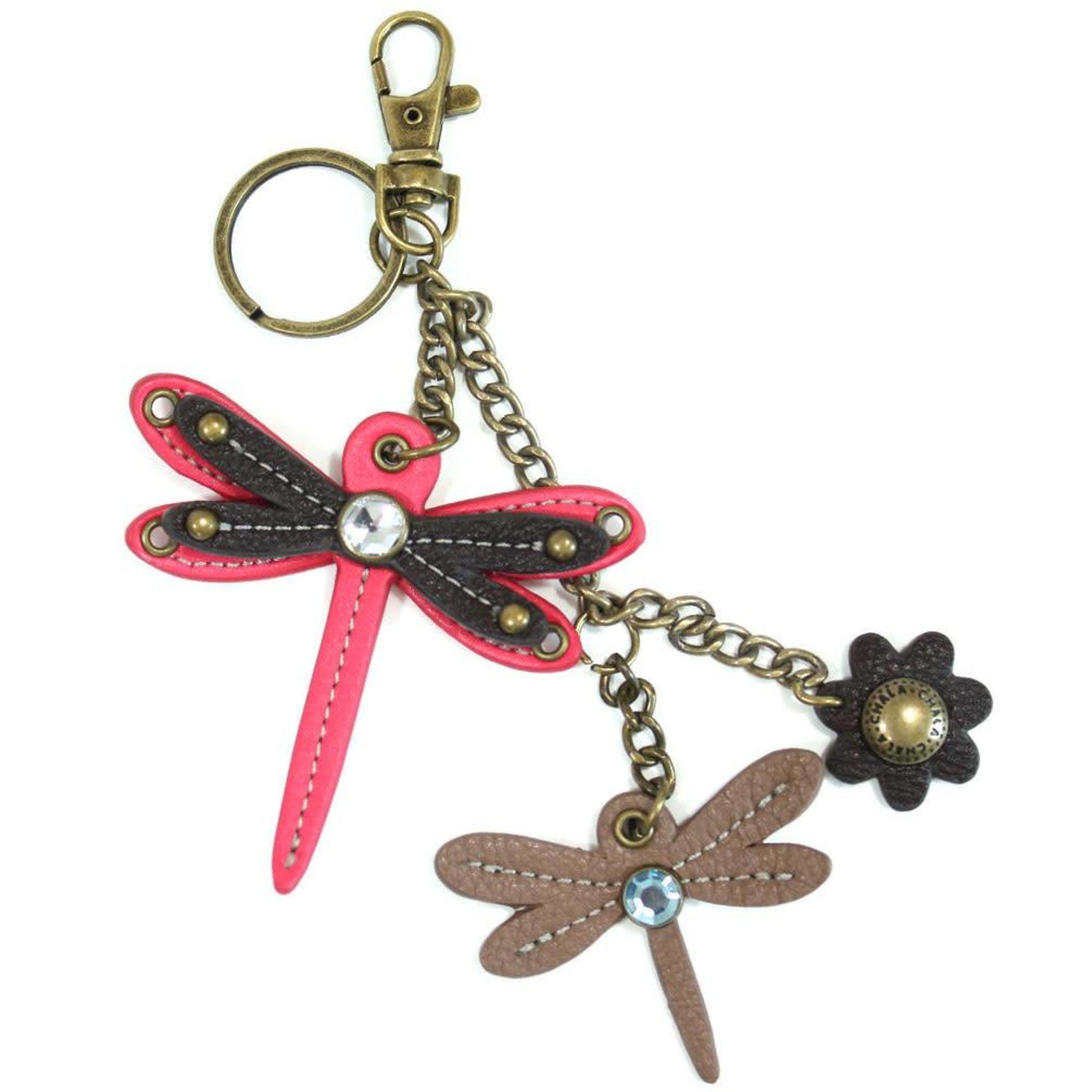 Chala Mini Keychain Dragonfly Pink