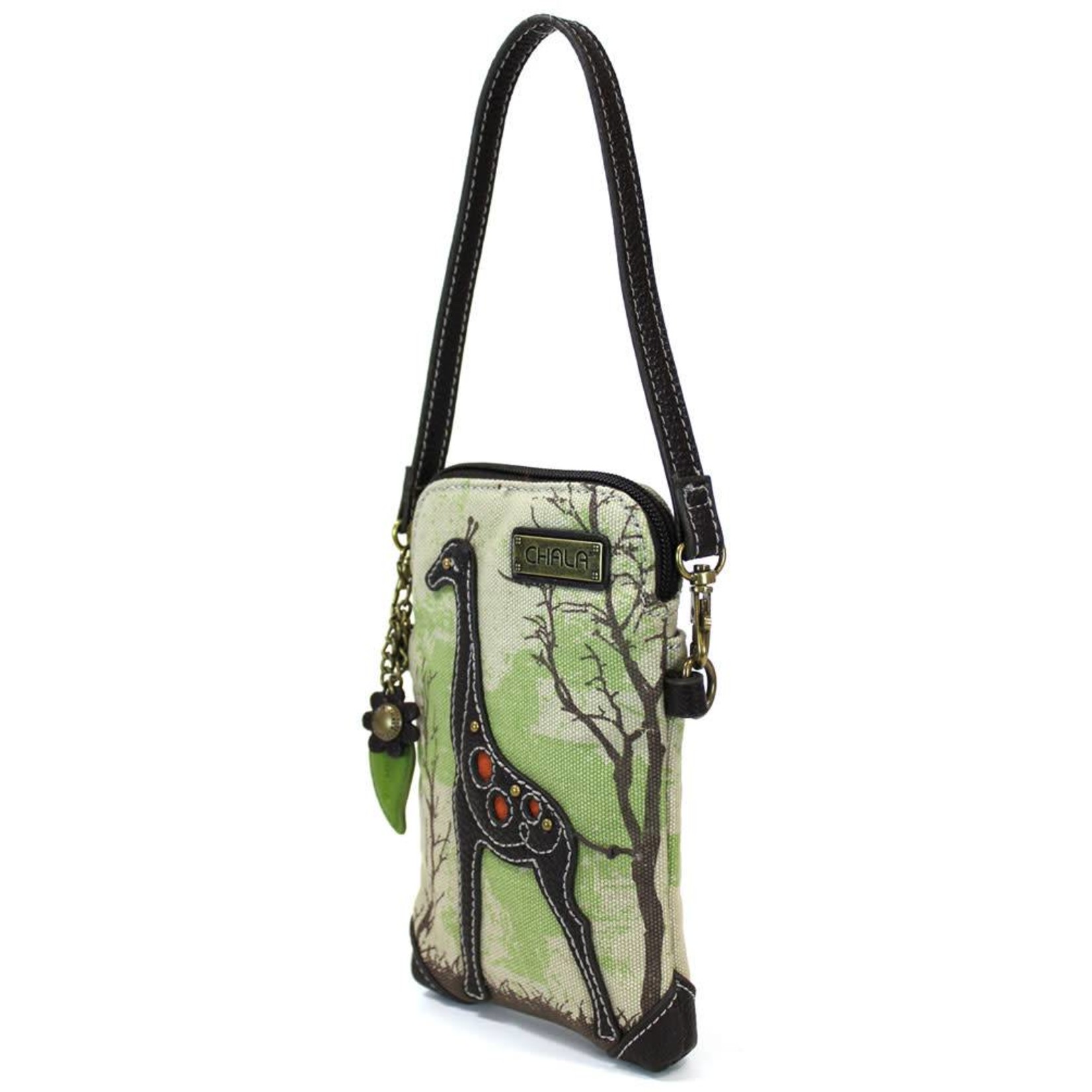 Chala Safari Giraffe Canvas Cell Phone Crossbody