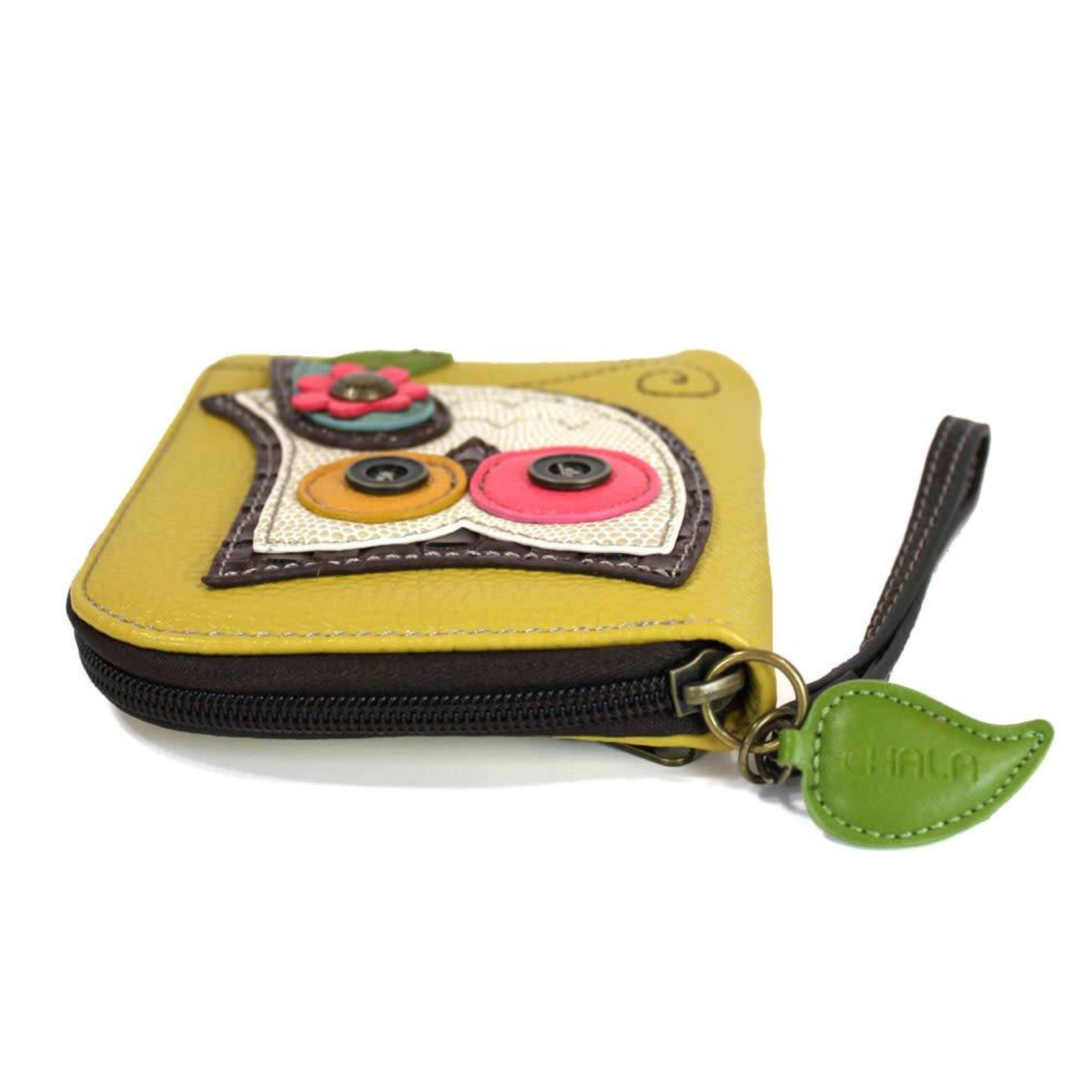 Chala Zip Around Wallet Owl II Mustard