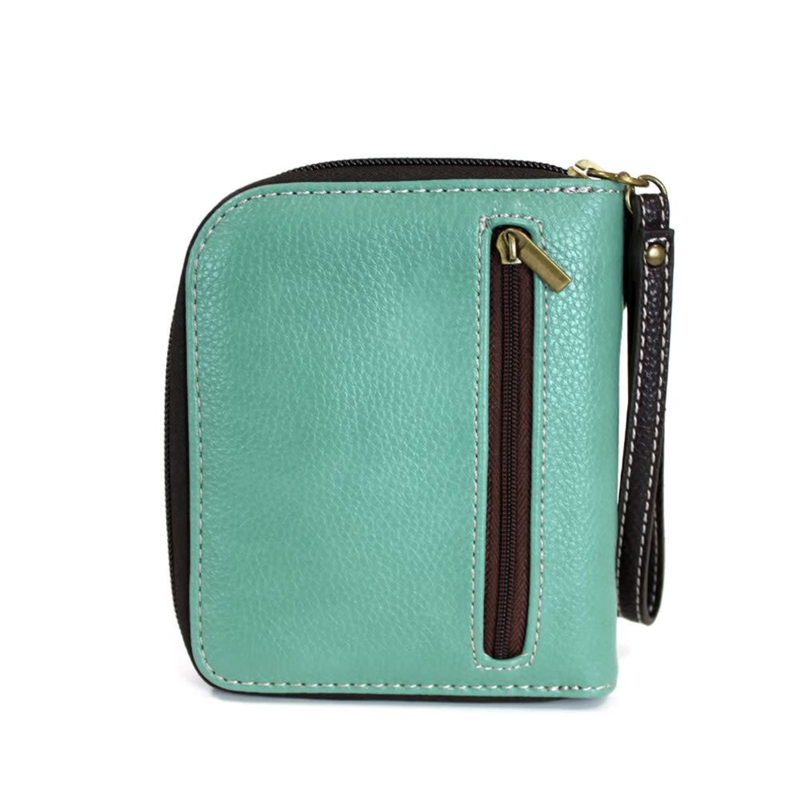 Chala Zip Around Wallet Owl II Teal