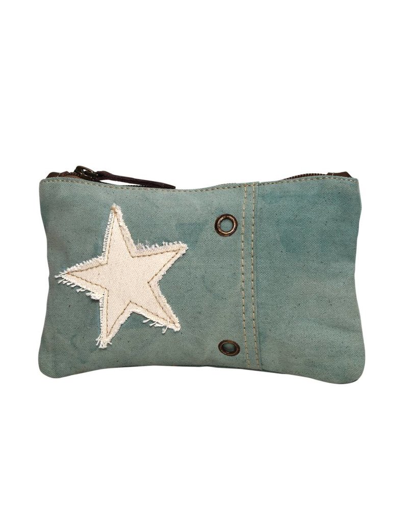 Myra Bags S 0879 Star On Turquoise Small Pouch Myra Bags S 0879 Star On Turquoise Small Pouch