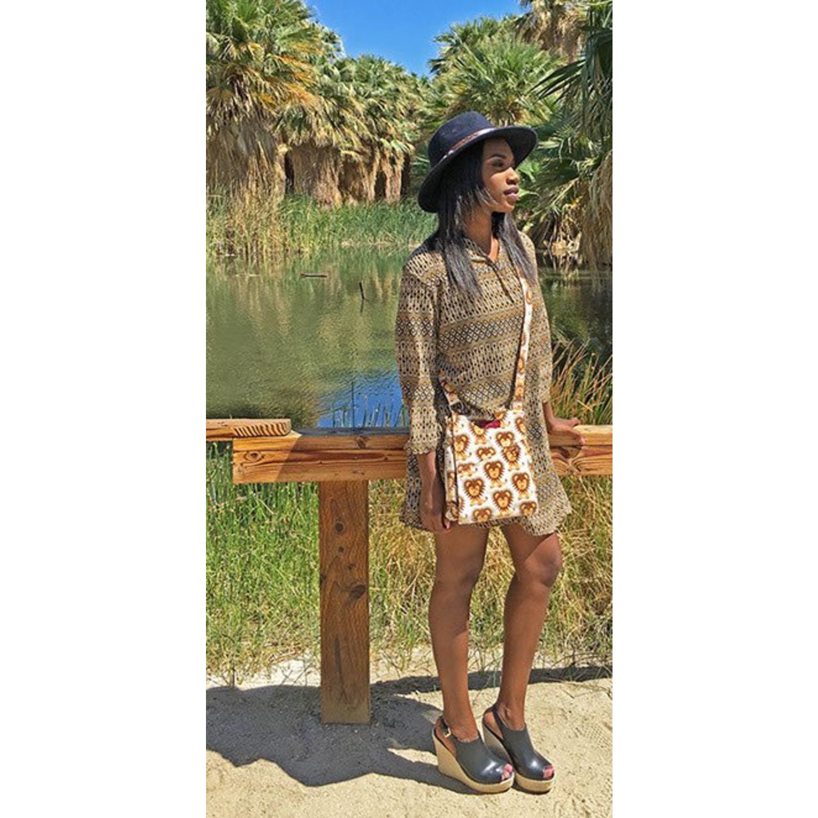 Bungalow 360 Small Messenger Bag  - Cow