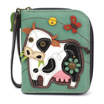 Chala Zip Around Wallet Cow