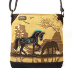 Chala Canvas Crossbody (Brown) - Horse
