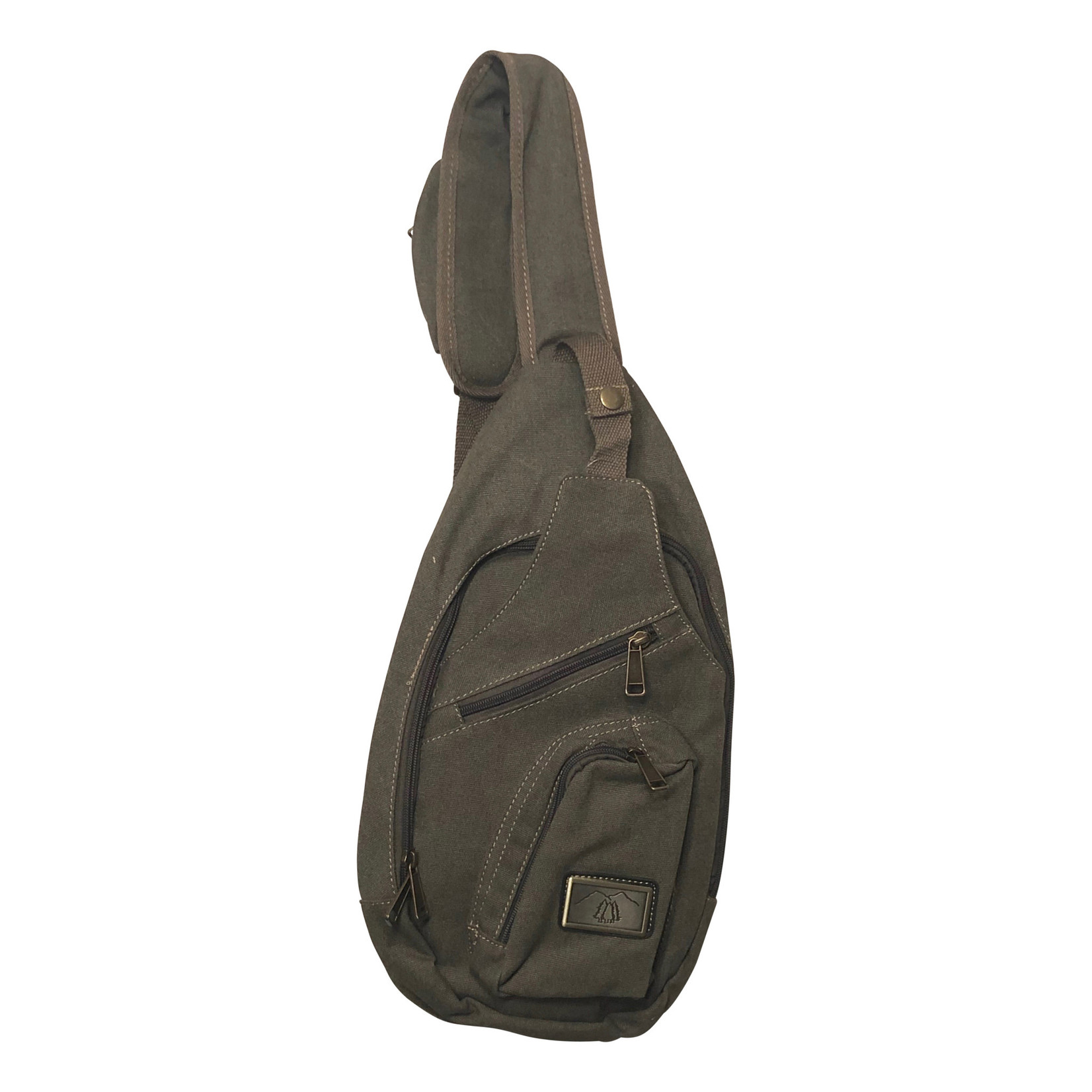 Triple Tree Canvas 3904 Green Canvas Sling Bag
