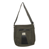3935 Green Canvas Shoulder Bag - The Handbag Store