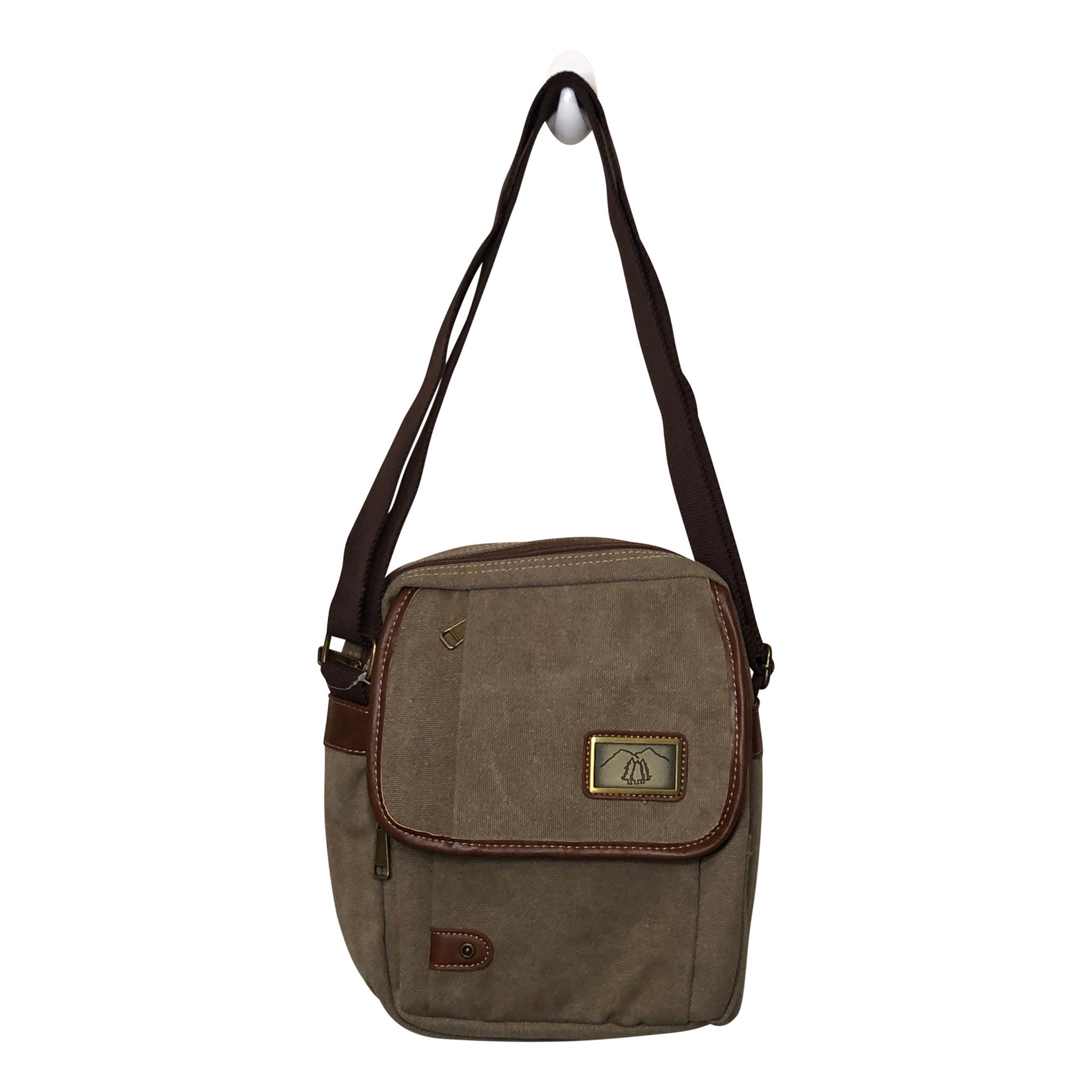 Triple Tree Canvas 3965 Lt Brown Shoulder/Crossbody Bag