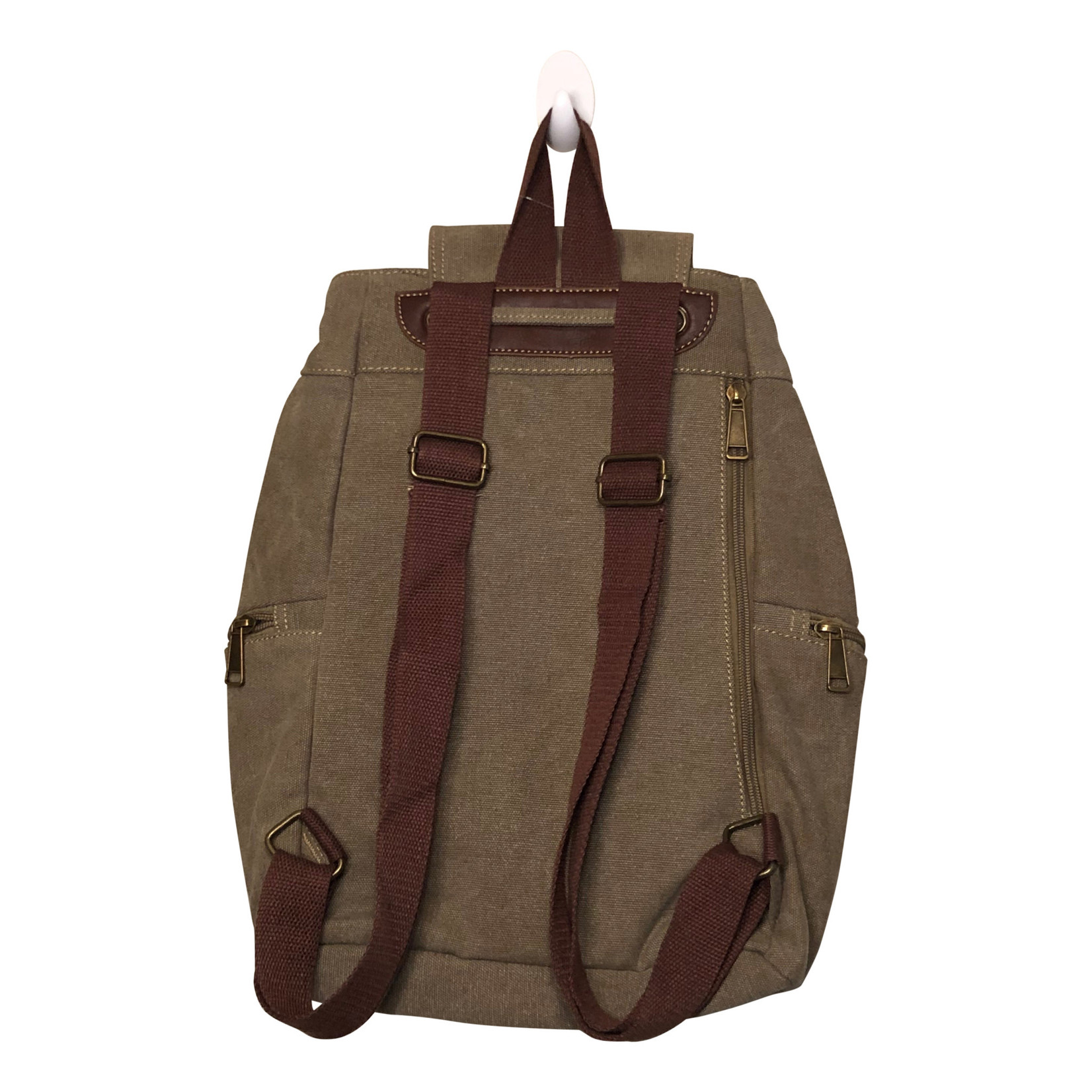 Triple Tree Canvas 3969 Light Brown Canvas Backpack