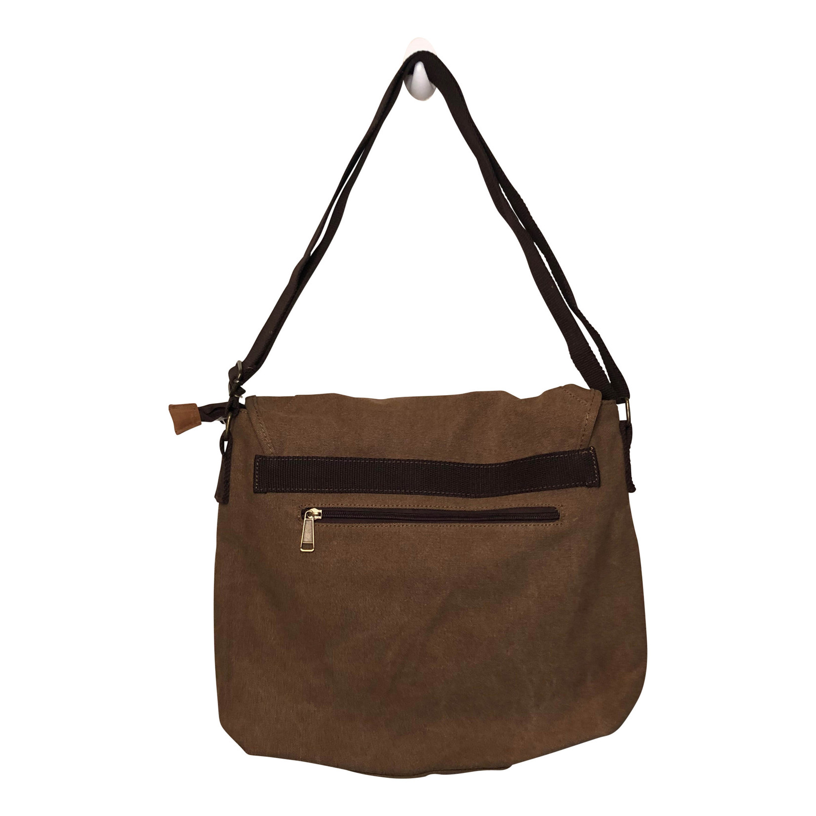Triple Tree Canvas 3971 Medium Brown Canvas Messenger