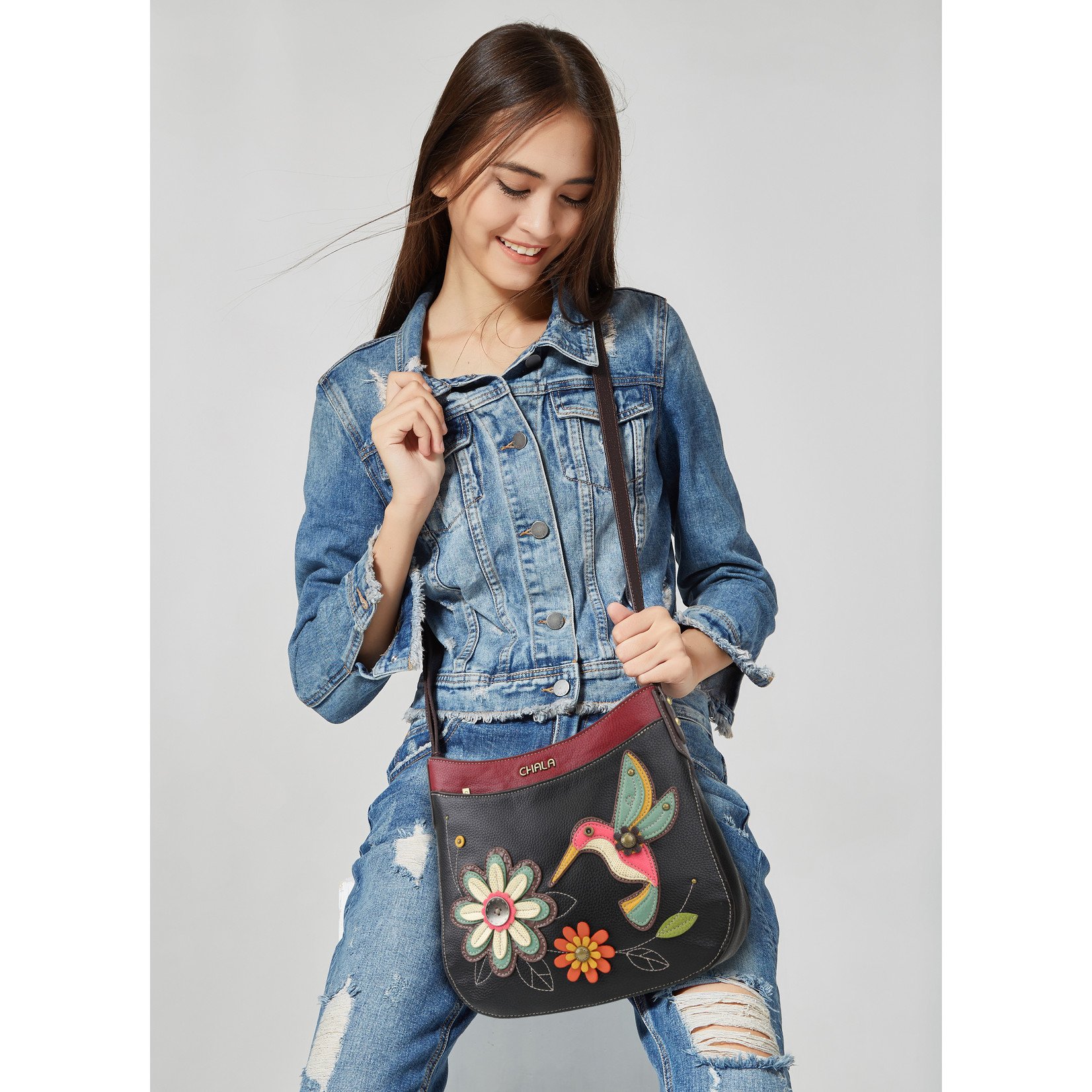 Chala Crescent Crossbody Owl A