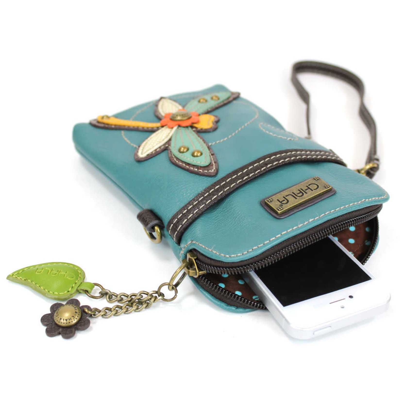 Chala Cell Phone Crossbody Dragonfly Turquoise - The Handbag Store