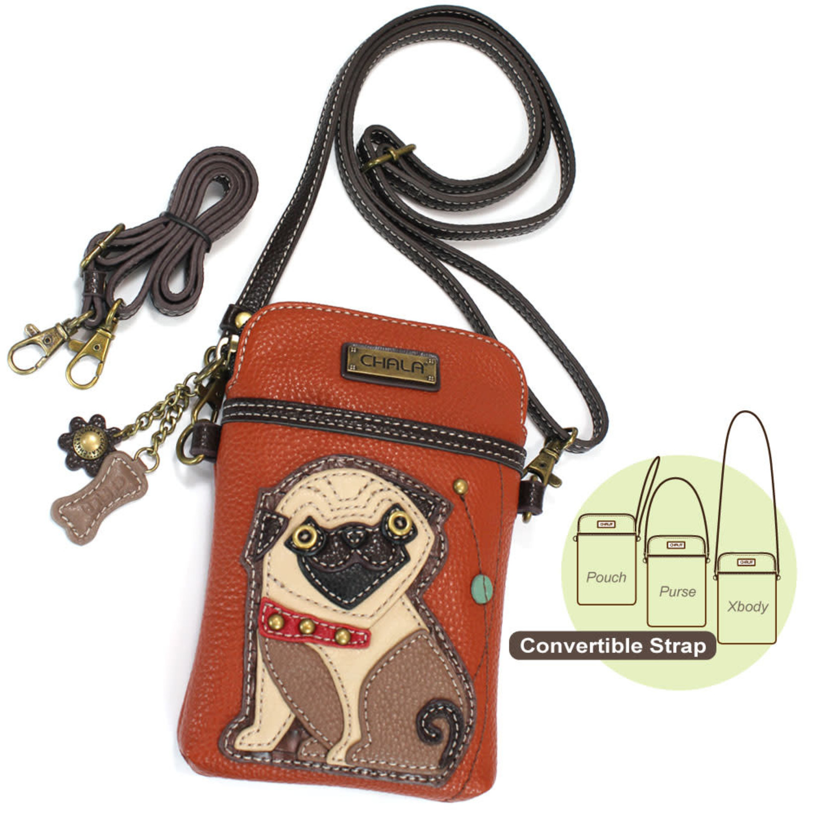 Chala Cell Phone Crossbody Pug