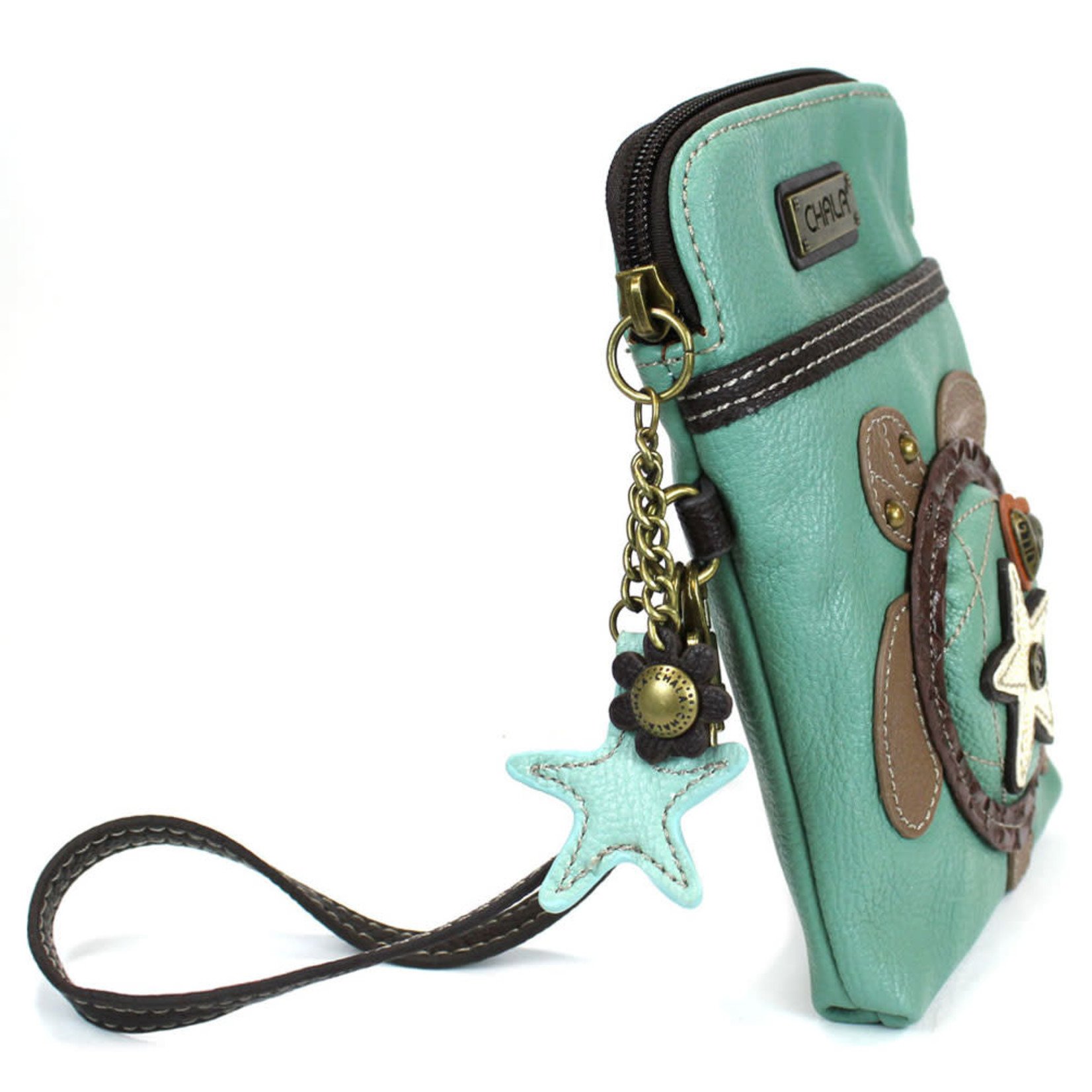 Chala Cell Phone Crossbody Turtle Teal