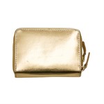 Leather Handbags and Accessories 6714 Gold - RFID Double Zip Accordion Card Holder