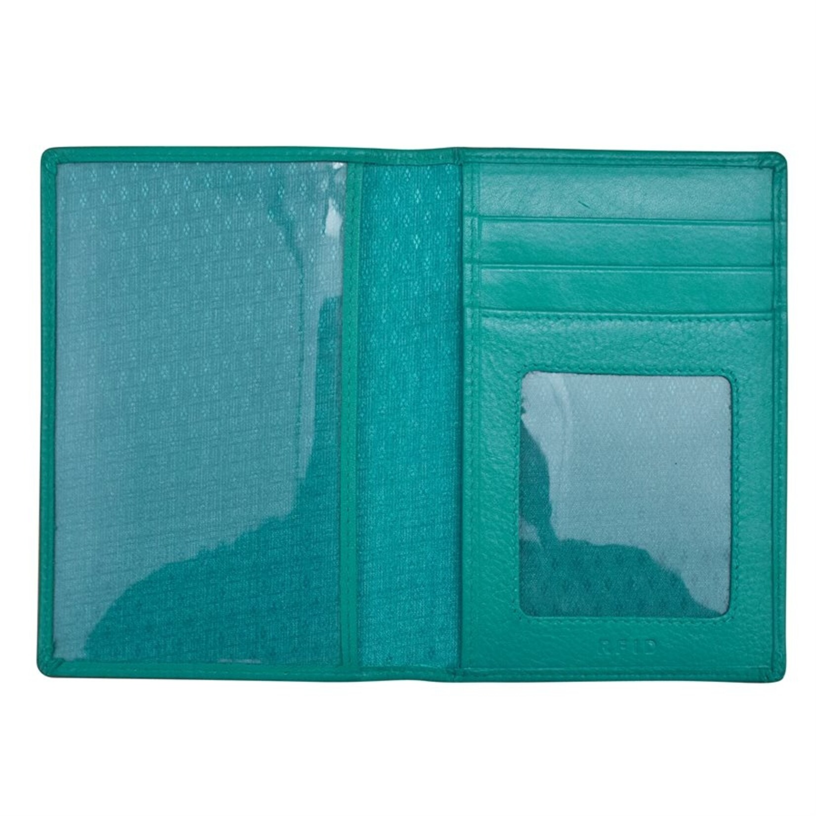 Leather Handbags and Accessories 6753 Aqua - Passport Wallet