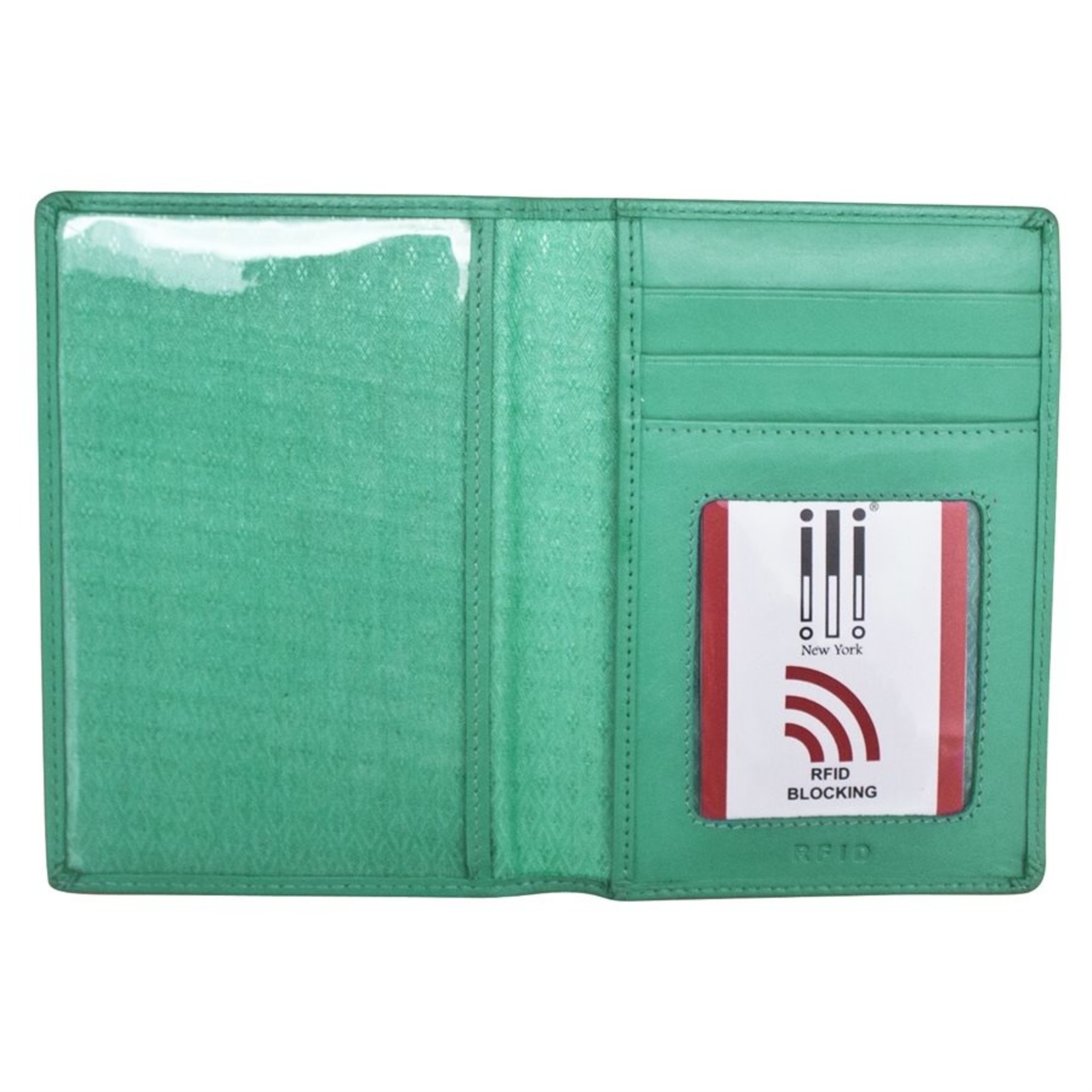 Leather Handbags and Accessories 6753 Turquoise - Passport Wallet