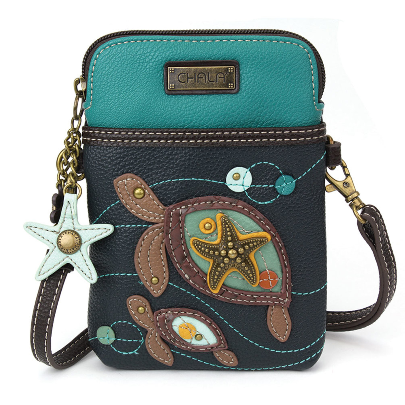 Chala Cell Phone Crossbody Two Turtles