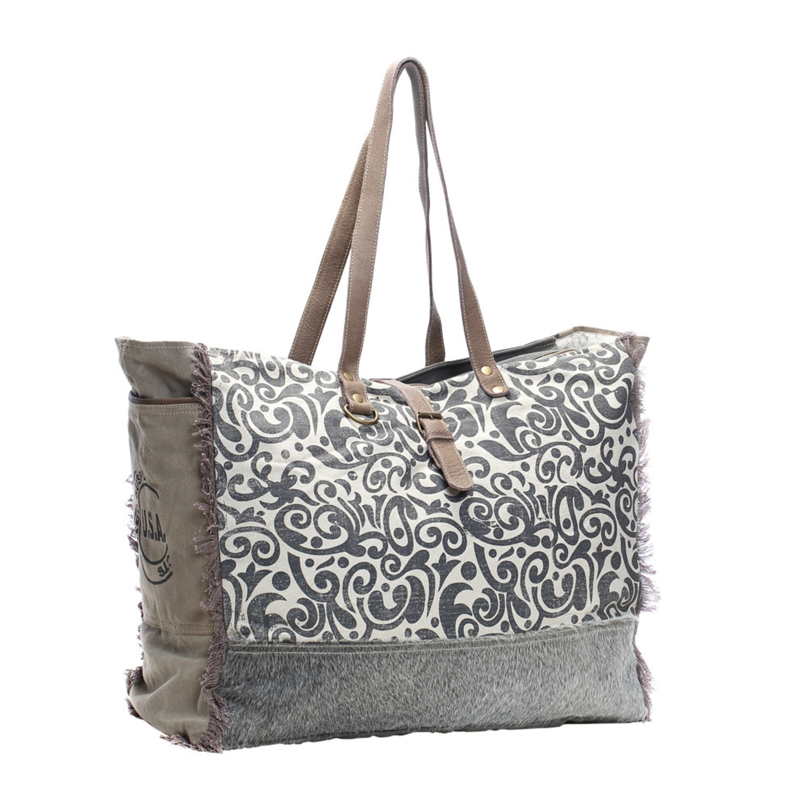 Myra Bags S-1142 Floral Print Weekender Bag