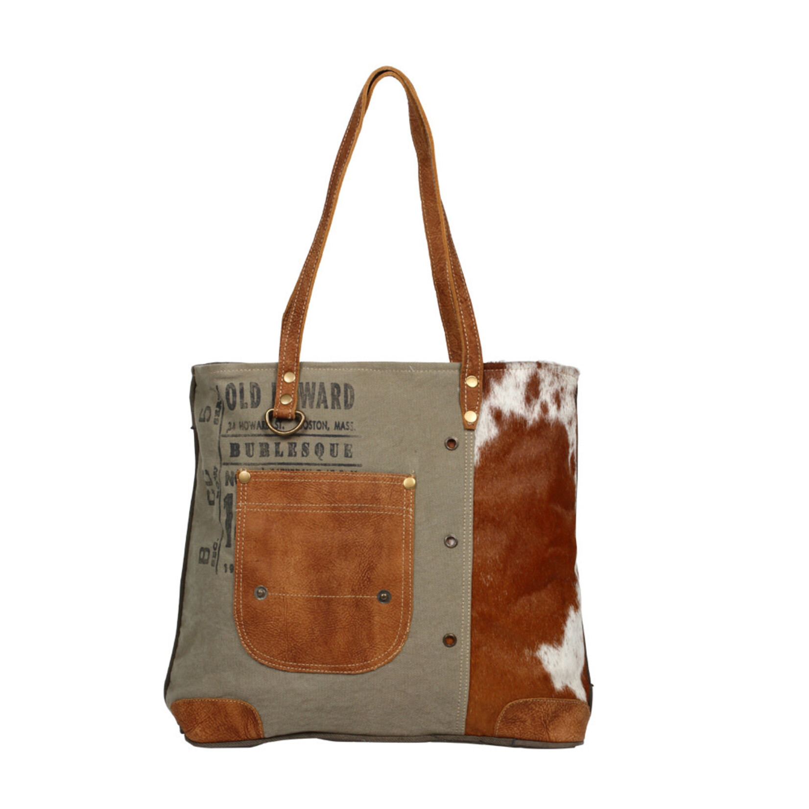 Myra Bags S-1236 Leather Pocket Tote Bag