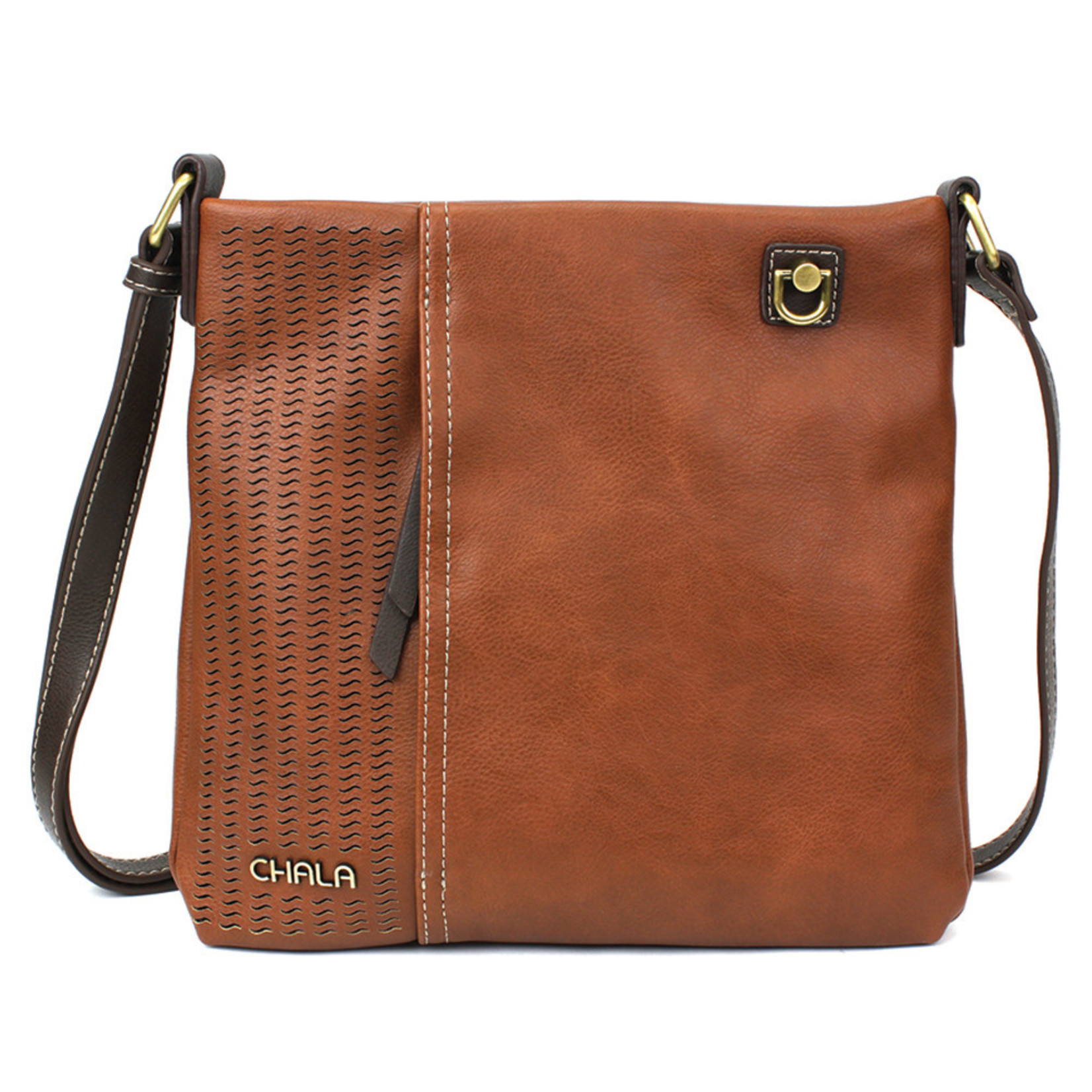 Chala Laser Cut Crossbody (Brown) Metal Bird