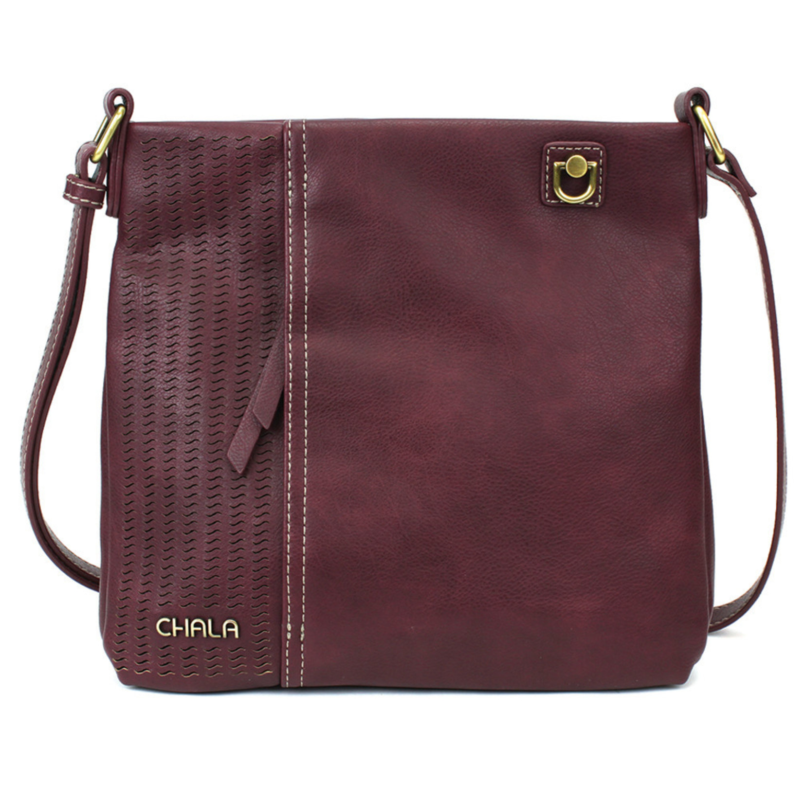 Chala Laser Cut Crossbody (Plum) Metal Bird