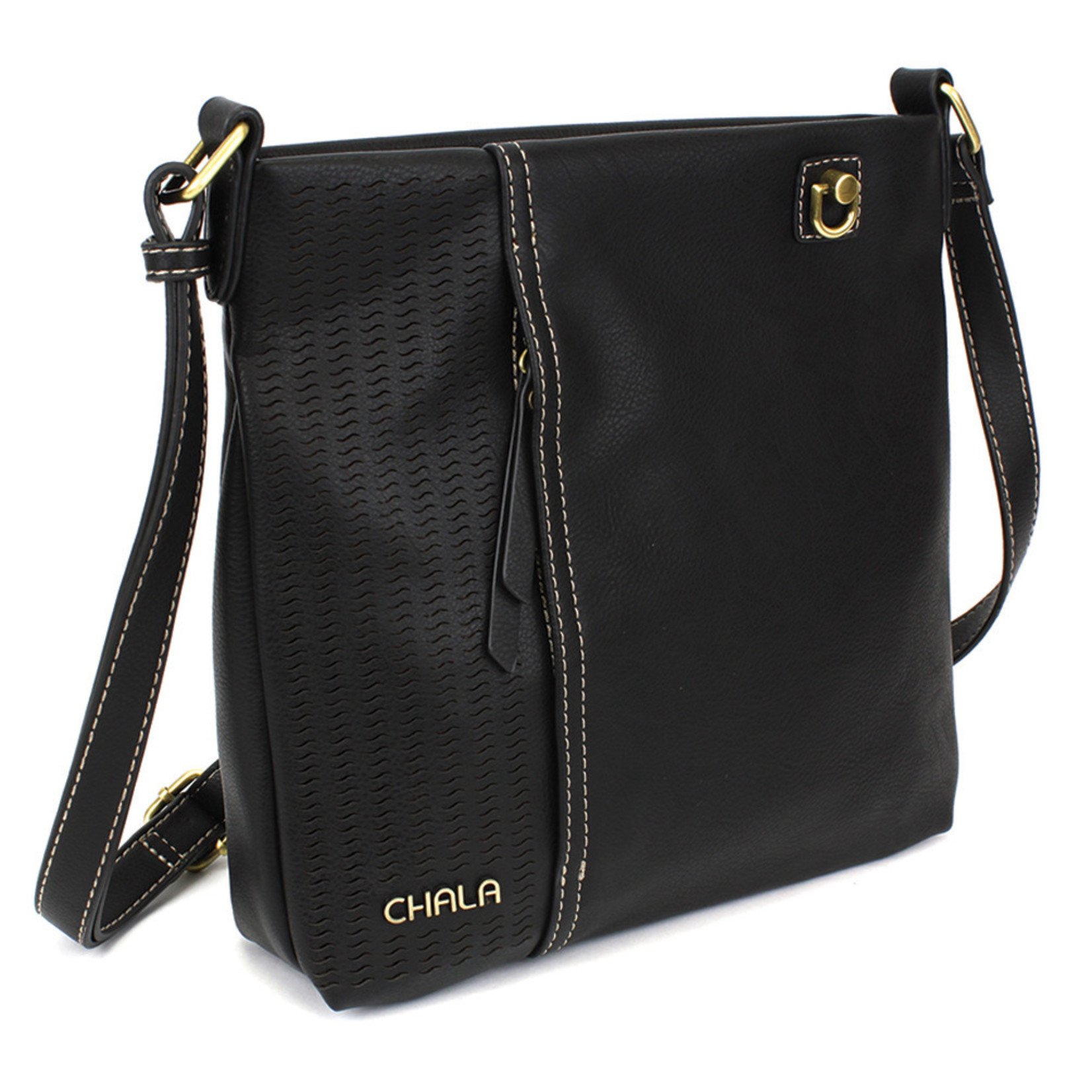 Chala Laser Cut Crossbody (Black) Metal Fox